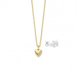 K2758 Orage Kids ketting hart verguld geel