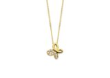 Co1729gz ketting geelgoud 18ct met vlinder met zirconuim