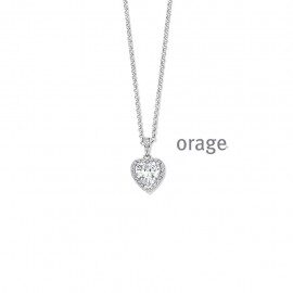 AW201 ketting orage hart zilver zirconium