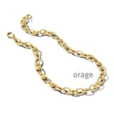 Orage ketting staal verguld geel lengte 47 cm