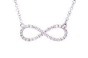 CO1586WB  ketting infinity 18 ct witgoud briljant 0.270ct