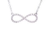 CO1586WB  ketting infinity 18 ct witgoud briljant 0.270ct