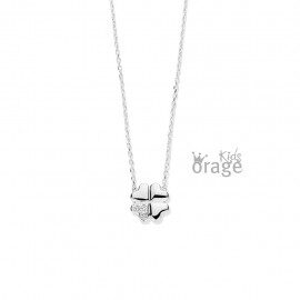 K2773 Orage Kids ketting klavertje 4 zilver zirconium