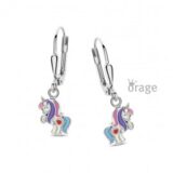 K2919 Oorslingers eenhoorn multicolor 925 rh (V/16)