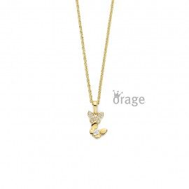 K3001 Ketting vlinder verguld geel goud