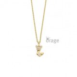 K3001 Ketting vlinder verguld geel goud