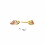 K2961 oorringen 9ct geel goud hartjes zirconium