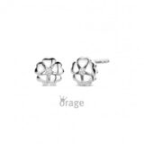 K2975 Oorringen klaver zilver zirconium