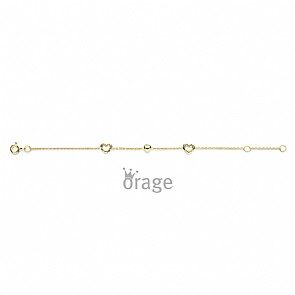 K2944 Armband hartjes 9kt geel goud