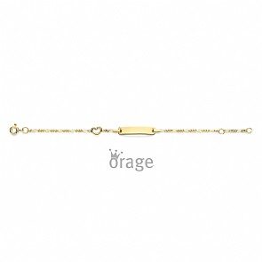 K2945 Identiteit open hart figaro schakel 9kt geel goud