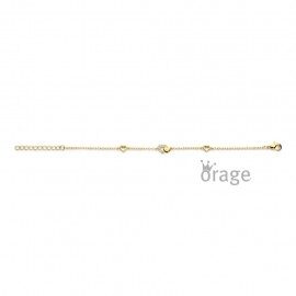 K3118 Armband hart verguld geel goud zirconium