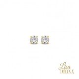 LM/G0004
14K Geel Goud Oorringen Rond 3MM Wit CZ