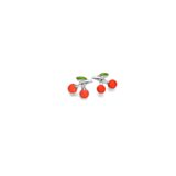 Naiomy princess oorringen zilver kersen rood