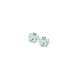 Naiomy princess oorringen zilver vlinder pastel groen