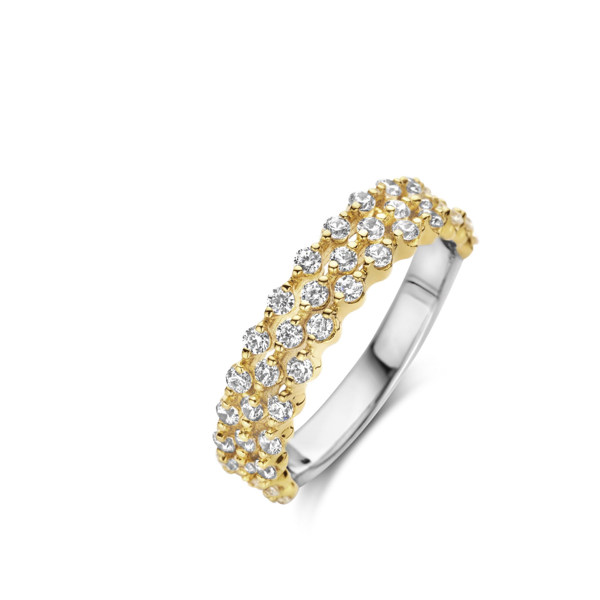 Ring Naiomy zilver verguld  met zirconium