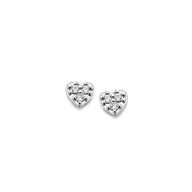 Naiomy princess oorringen zilver hart