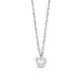 Naiomy princess halsketting  zilver vlinder parelmoer blauw
