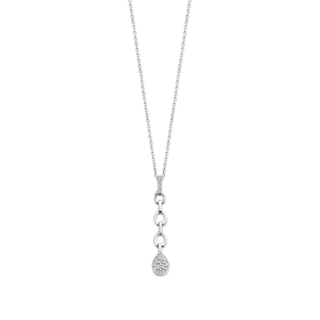 N6C62 
Zilveren ketting + hanger schakels + CZ 40-42-45cm Naiomy