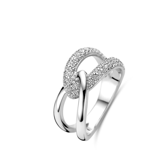 N4o57 Zilveren ring gezet met zirconium Naiomy