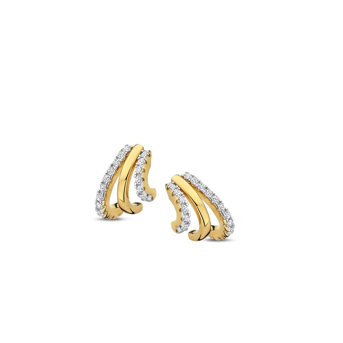 N5P57
Oorknoppen bicolor + CZ Naiomy