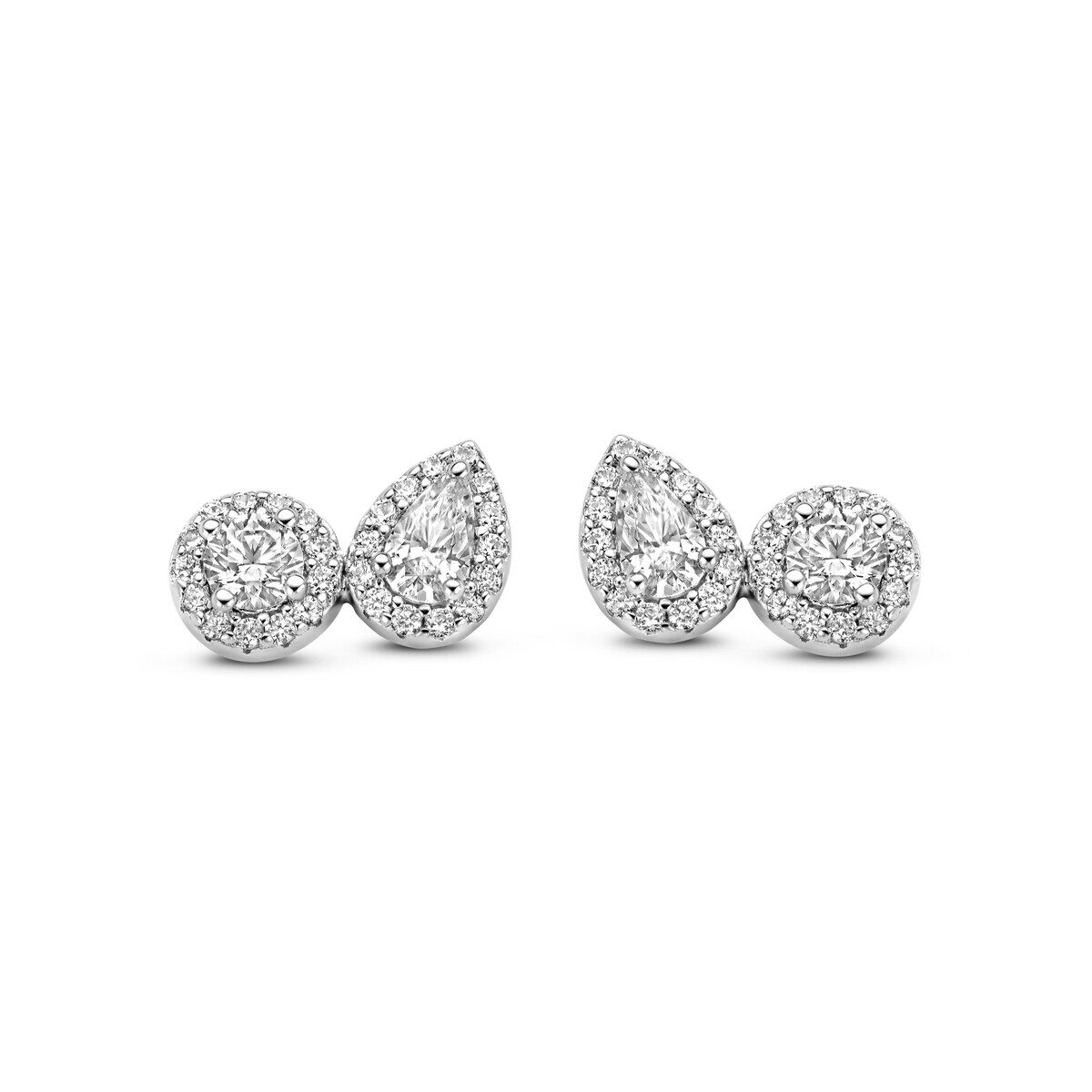 N4r58 Zilveren oorringen gezet met zirconium Naiomy