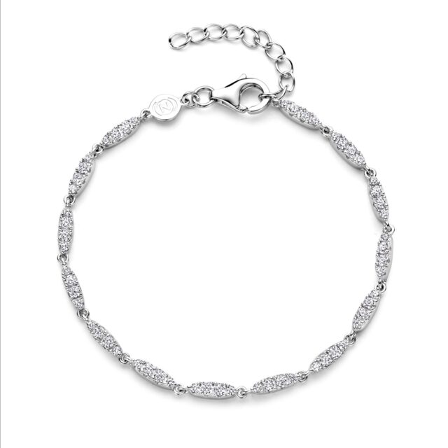 N4S64
Zilveren armband met maantjes-motiefjes + CZ 17+3 cm Naiomy