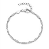 N4S64
Zilveren armband met maantjes-motiefjes + CZ 17+3 cm Naiomy