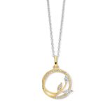 N4W66 Zilveren bicolor ketting gezet met zirconium 42 + 3 cm Naiomy