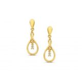 v3828 oorrslingers 18ct geelgoud briljant 0.030ct