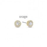 Aw171 Orage  oorringen verguld geel zirconium