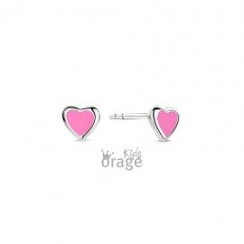 K 2743 Orage Kids oorring hart roze