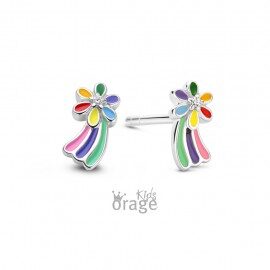 K2730 Orage Kids oorringen bloem multicolor 