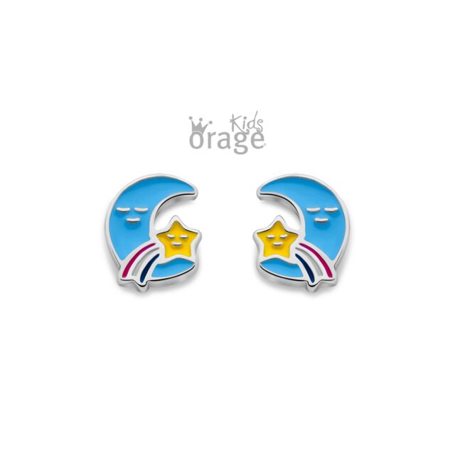 Orage Kids oorring maan ster