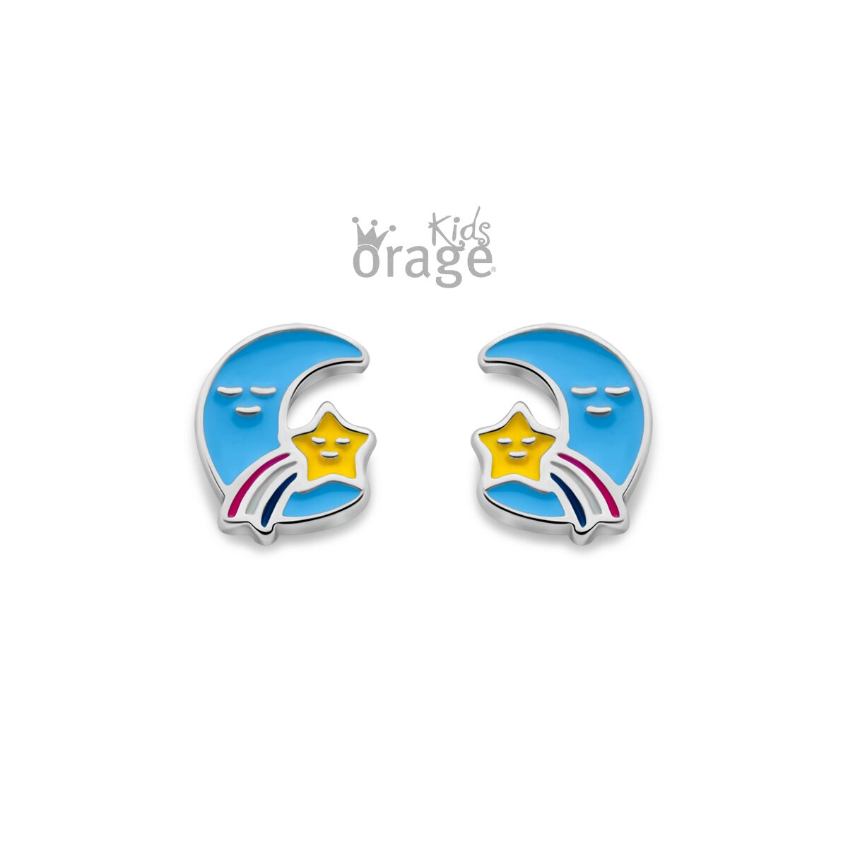 Orage Kids oorring maan ster