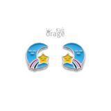 Orage Kids oorring maan ster