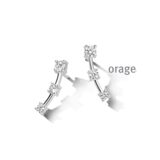 Orage oorringen  zilver zirconium