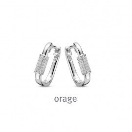 BA029 Oorringen zilver zirconium