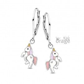 K2766 Orage Kids oorslingers eenhoorn multicolor zilver