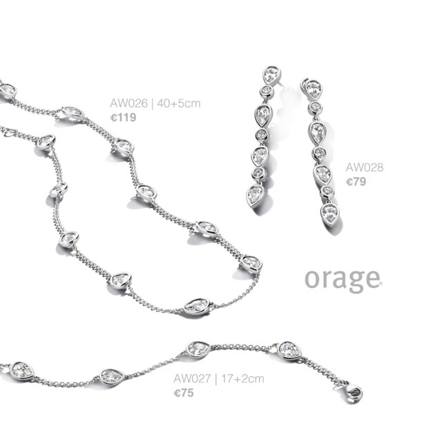AW024  orage oorslingers zilver zirconium 