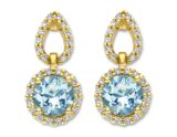 You and Me  y2208 Geelgouden oorringen 18ct topaas & briljant