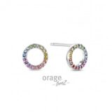 T715 Orage TeenZ ooring zirconium zilver multicolor