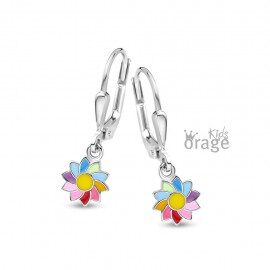 K2732  Orage Kids oorslingers bloem multicolor 