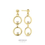  Aucielle  AE0052D Geelgouden oorring 18ct met briljant 0.06ct