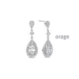 Aw006 oorslingers Orage zilver zirconium