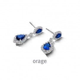BB353 Oorslingers zilver blauw