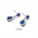 BB353 Oorslingers zilver blauw
