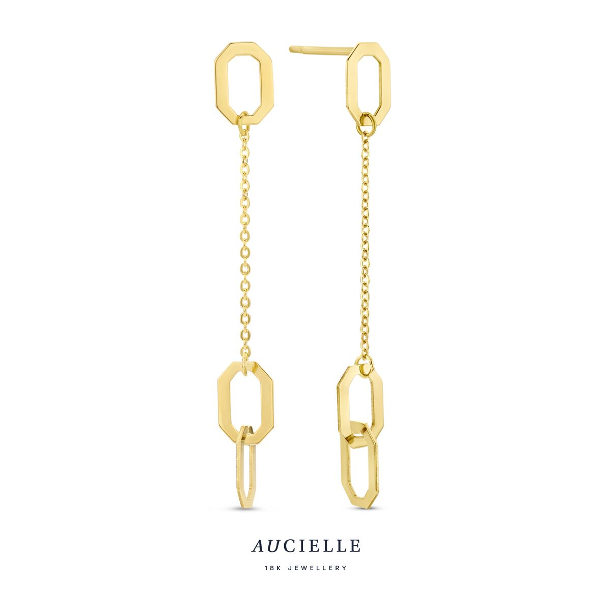 Aucielle AE0002B oorringen 18ct geelgoud