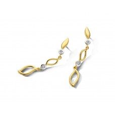 GO3715BZ ooslingers geelgoud 18ct zirconium 33 x 4.75mm