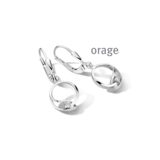 Orage oorringen  zilver zirconium