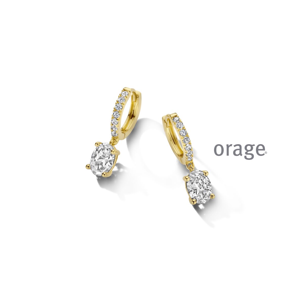 Orage oorring aw044 verguld 